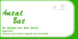 antal but business card